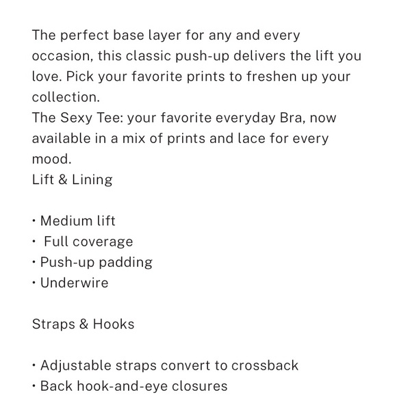 💋Victoria’s Secret push-up Sexy Tee bra sz 40C NWT - Picture 7 of 7